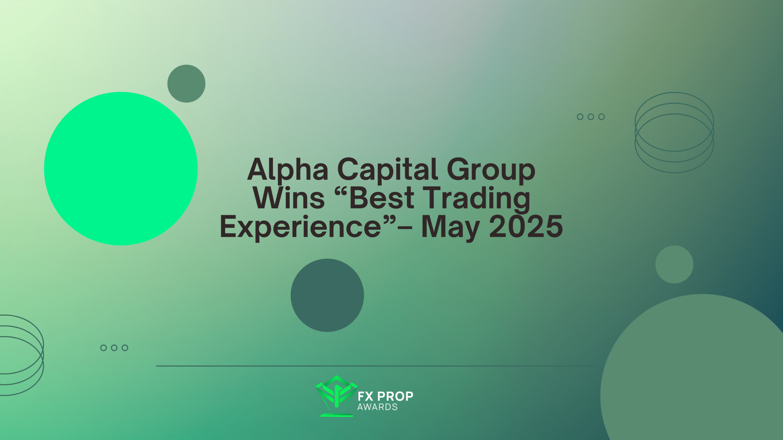 Alpha Capital Group Wins “Best Trading Experience”– May 2025
