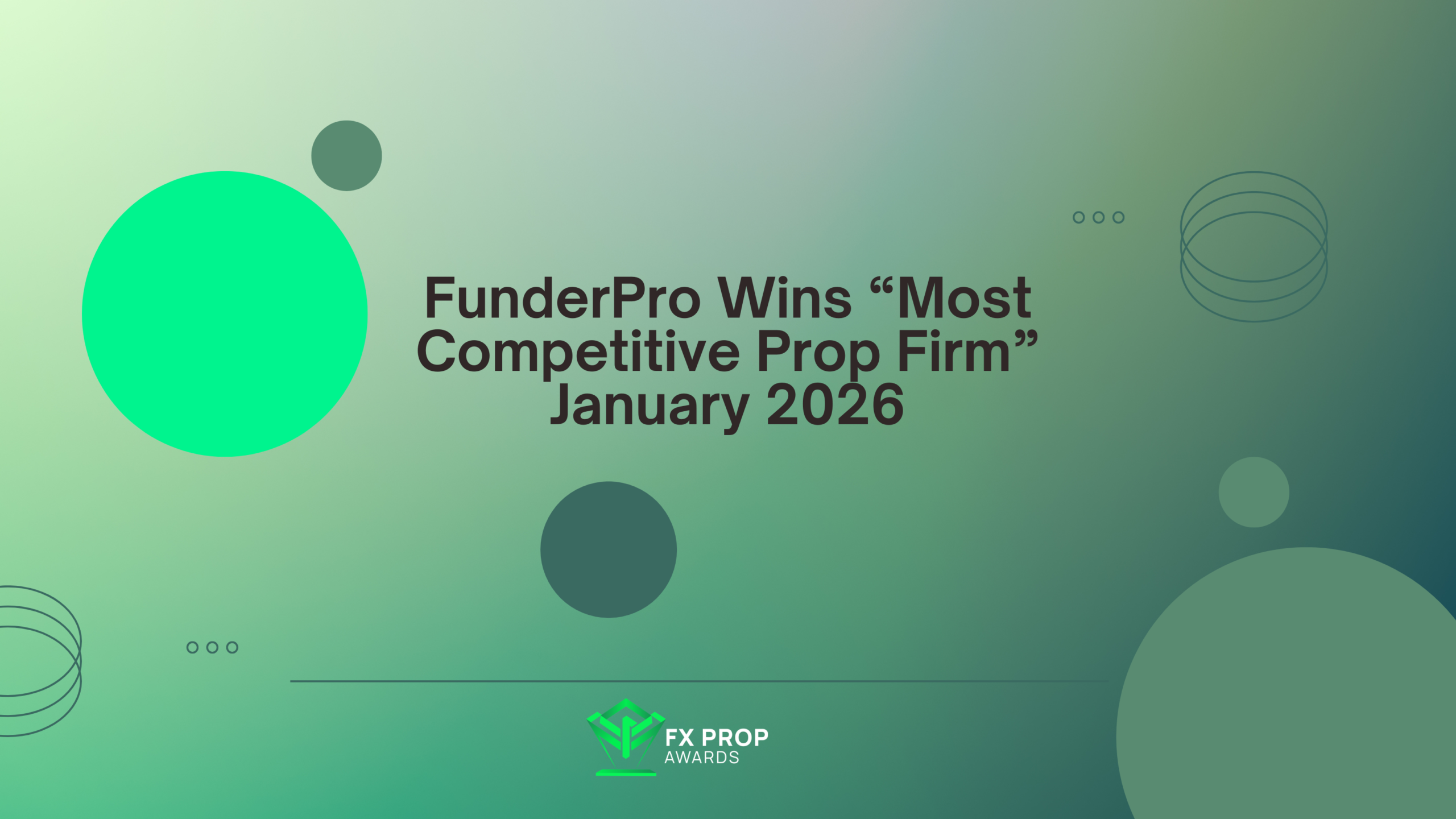 FunderPro Wins “Most Competitive Prop Firm” January 2026